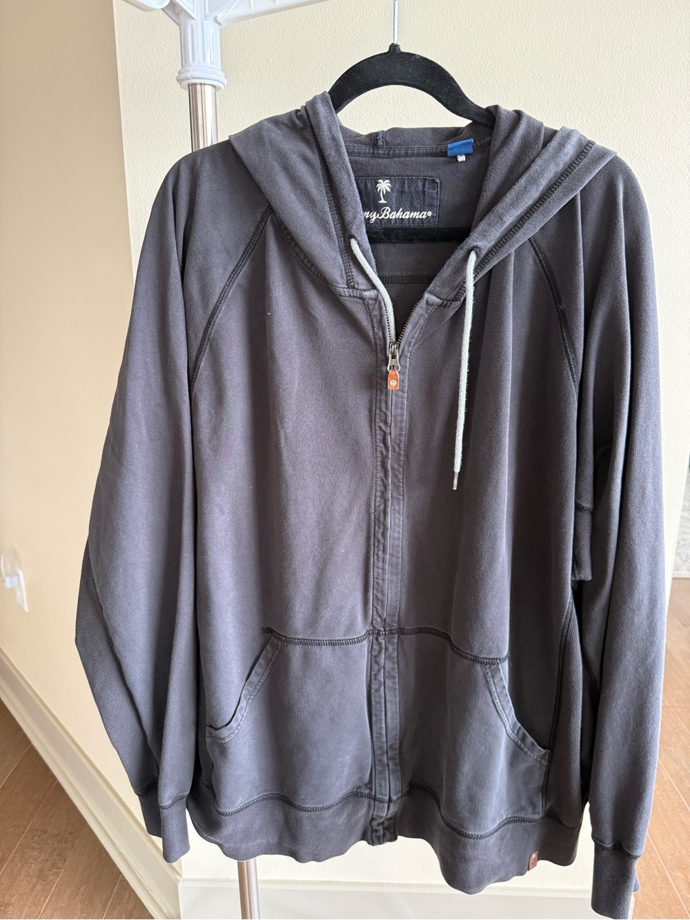Men’s Tommy Bahama Gray Hoodie with Palm Logo